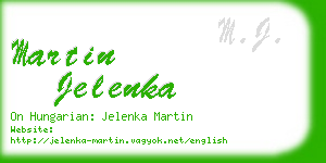 martin jelenka business card